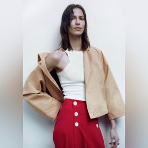 Zara - Buttoned Wide Leg Pants